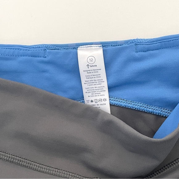 Ivivva Grey Crop Tight in Size 12 - Picture 5 of 5